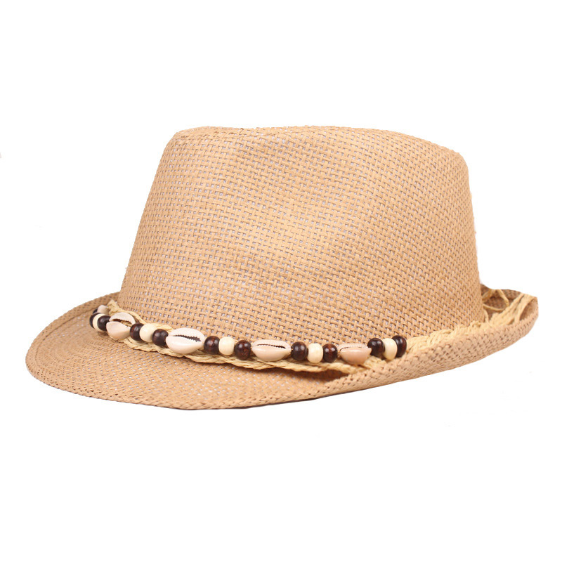 Mens Shell Beach Sun Straw Trilby Hat ၏လျှောက်လွှာ