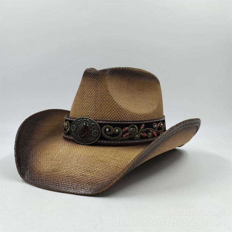 China 100% Paper Fashion Cowboy Straw Hat စက်ရုံ