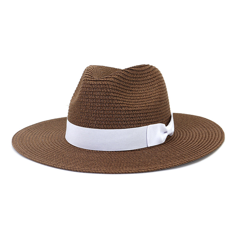 Fedora Straw Hat တွင် စိတ်ကြိုက်လိုဂို ဖဲကြိုး