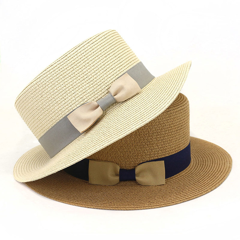 စိတ်ကြိုက်လိုဂို Straw Boater ဦးထုပ်