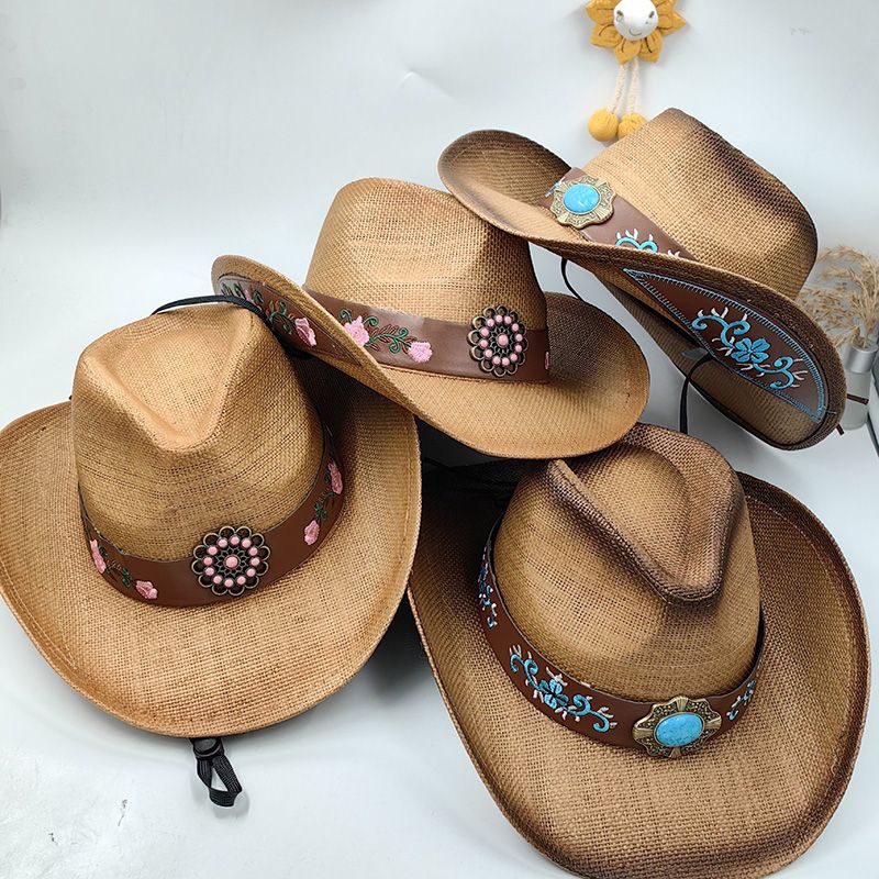 စက်ရုံ Synthetic West Straw Hats