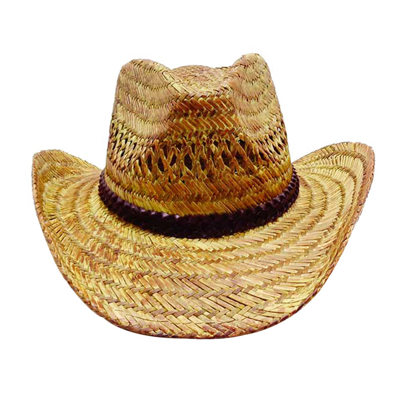 Hollow Straw Mens Cowboy ဦးထုပ်