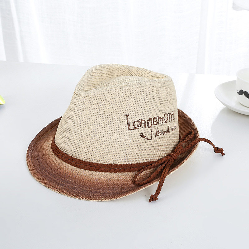 နောက်ဆုံးထွက်ဒီဇိုင်းပန်းထိုး Logo Trilby Straw Hat