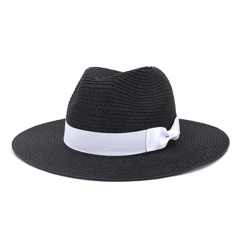 Mens Bowknot Fedora ကောက်ရိုးဦးထုပ်